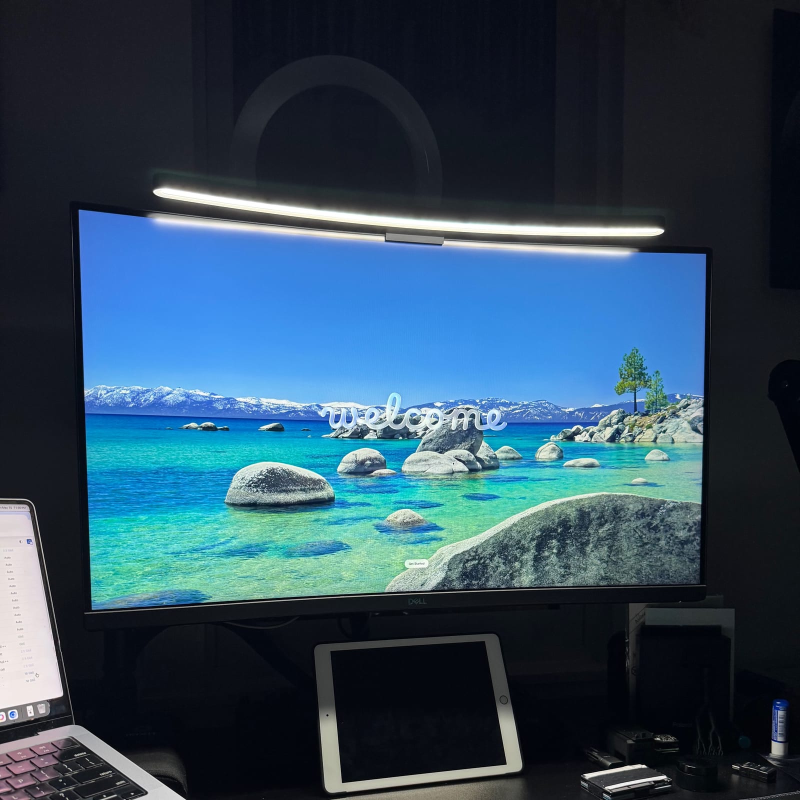 M4 Mac mini booted to the macOS welcome screen after the SSD restore completed
